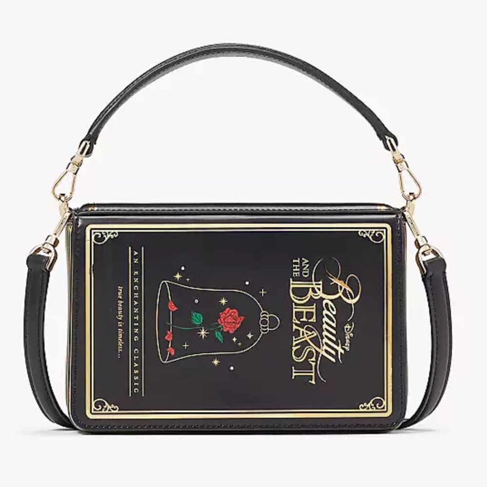 NWT Kate Spade X Disney Beauty and the Beast 3d Book Crossbody￼black